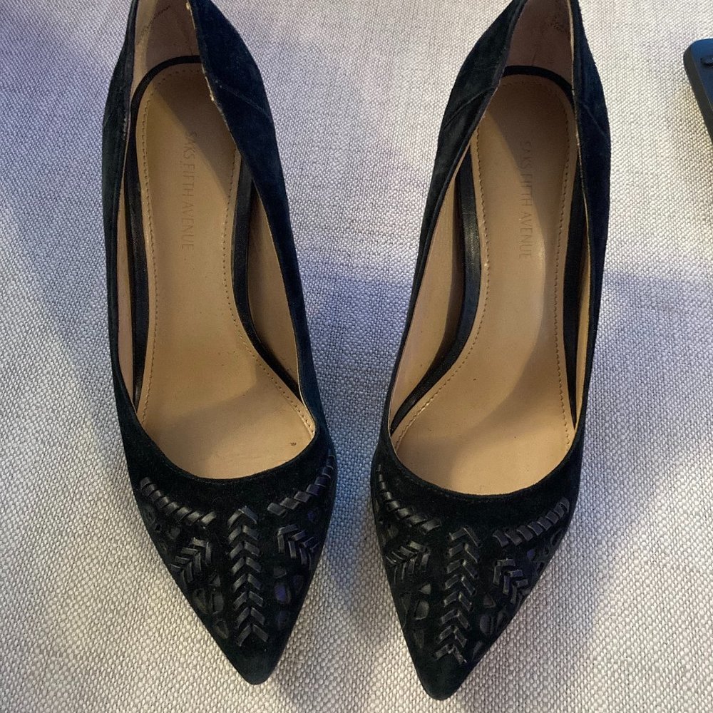 Saks Fifth Avenue Suede Pumps, SZ 8